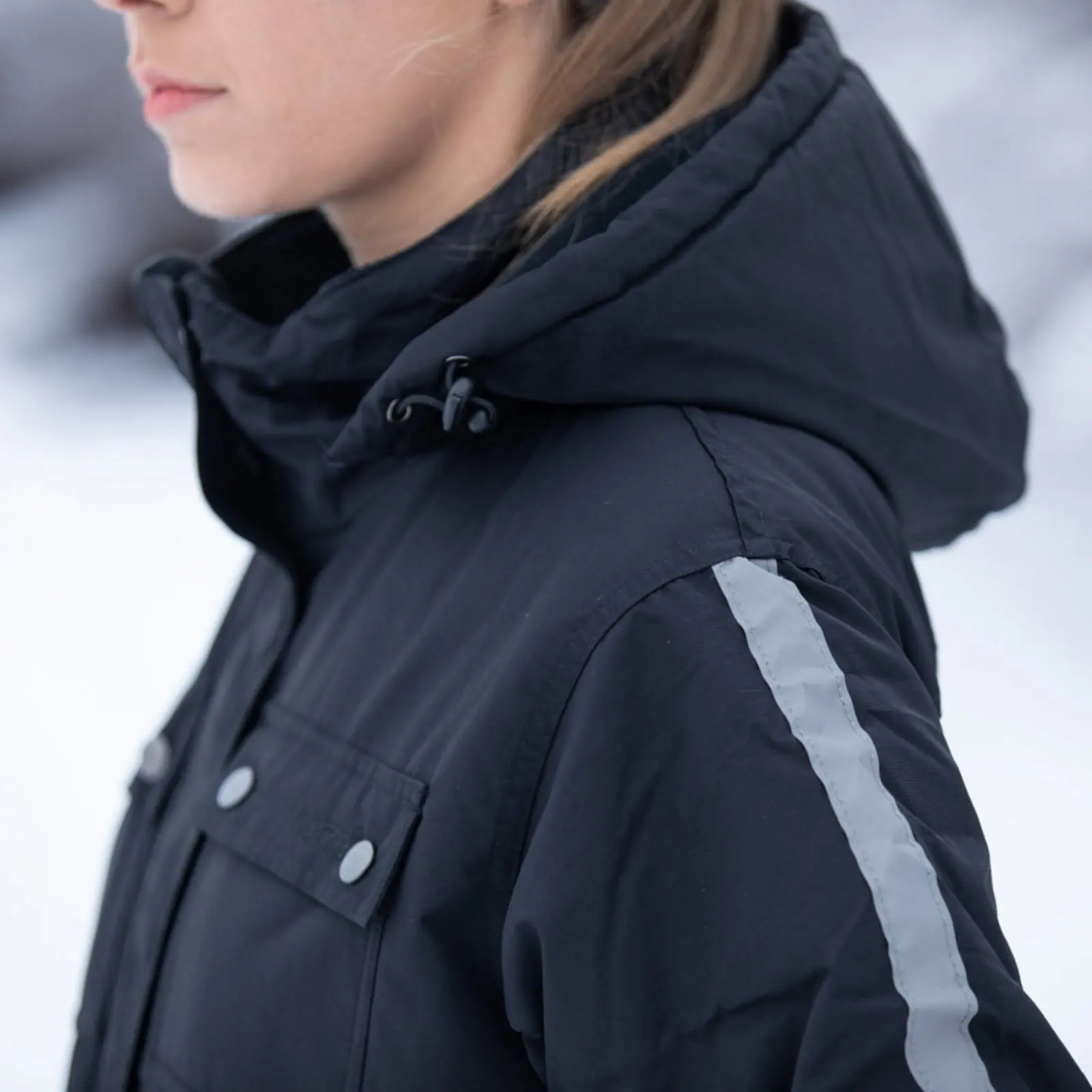 Horze Womens WinterRider Jacket - Black 4 Horze Womens WinterRider Jacket - Black - Image 2