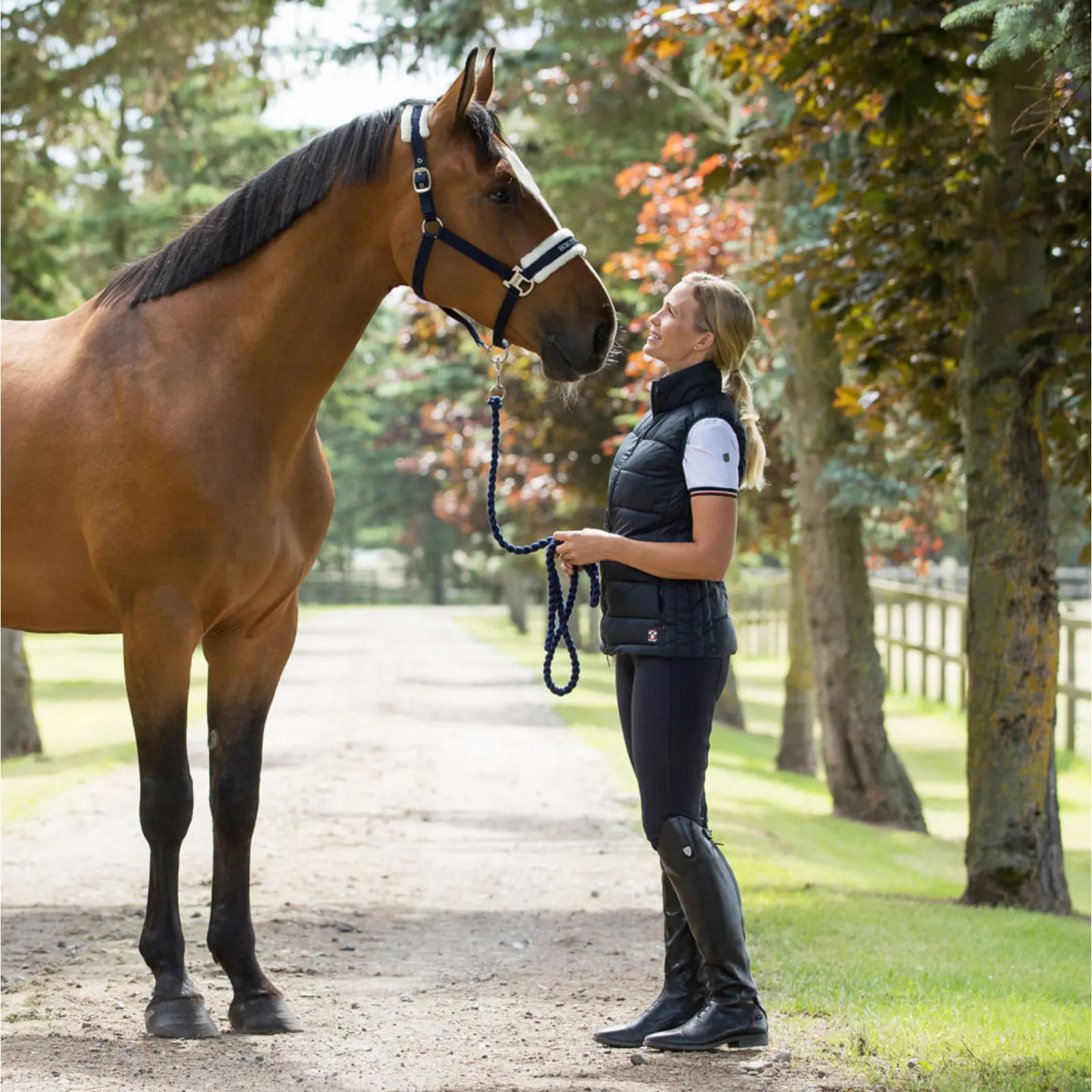 Horze Amber Womens Lightweight Padded Club Vest - Dark Navy 4 Horze Amber Womens Lightweight Padded Club Vest - Dark Navy - Image 2