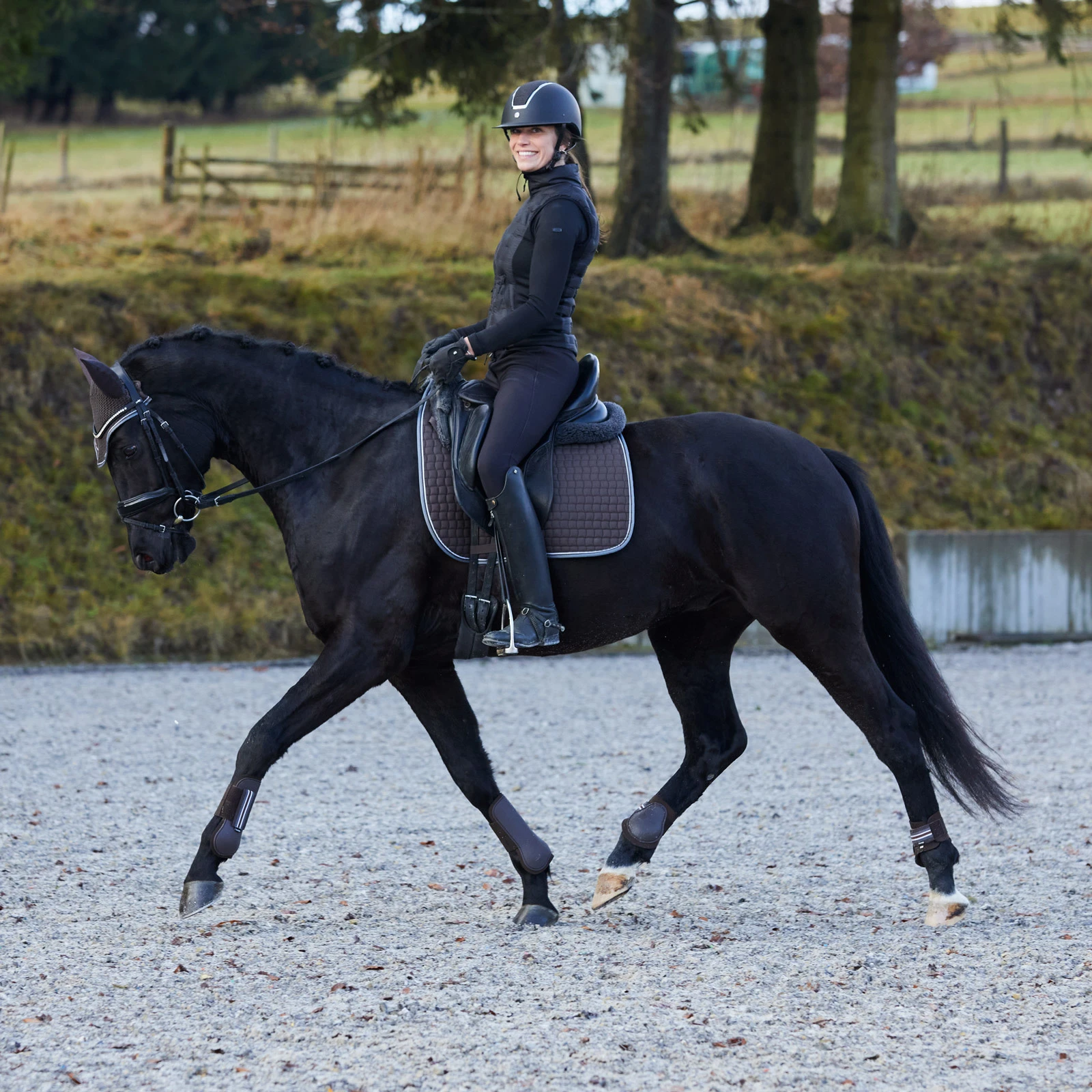 Horze Adepto All Purpose Saddle Pad - Dark Brown 4 Horze Adepto All Purpose Saddle Pad - Dark Brown - Image 2