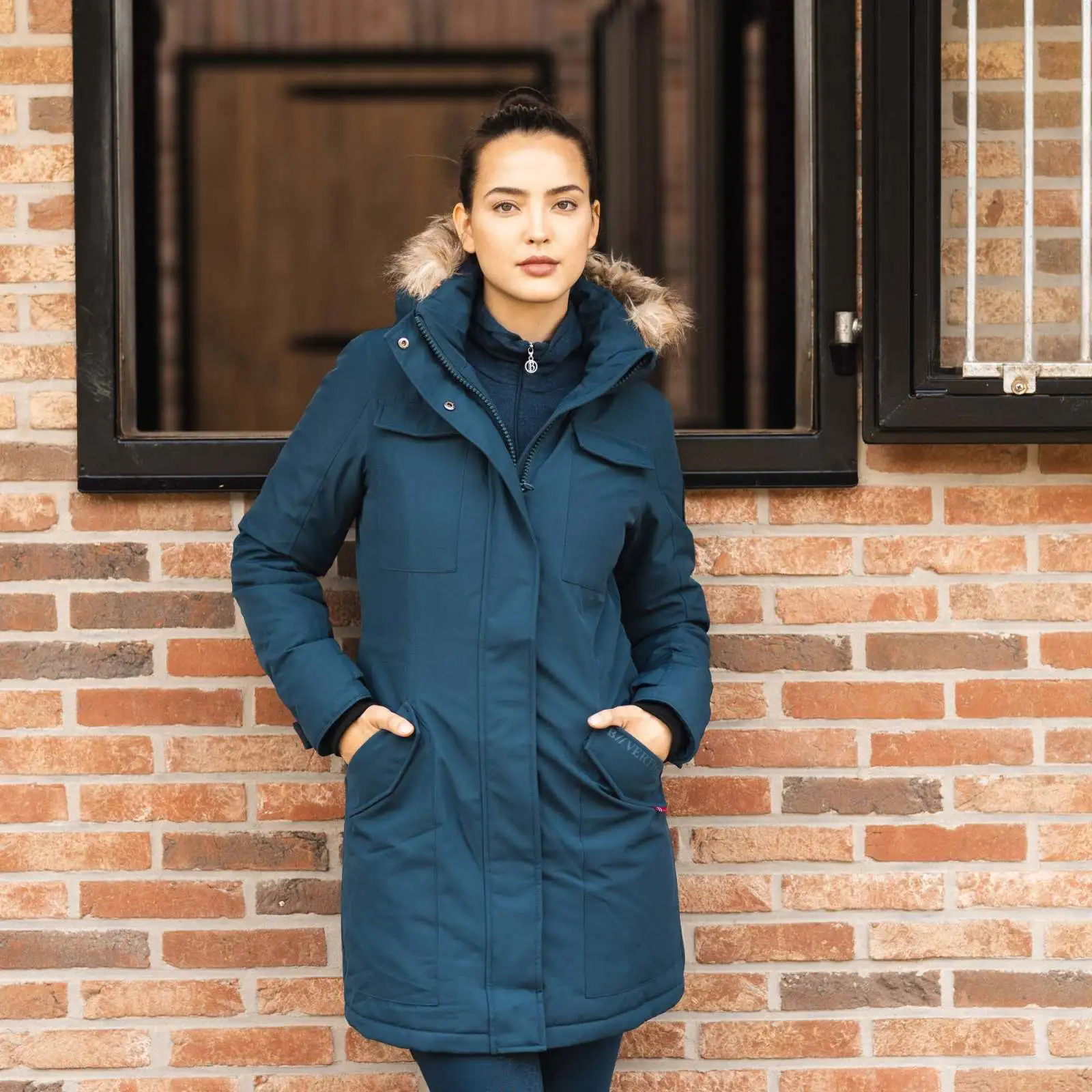 B Vertigo Gwen Womens Parka Riding Jacket - Reflecting Pond 8 B Vertigo Gwen Womens Parka Riding Jacket - Reflecting Pond - Image 6