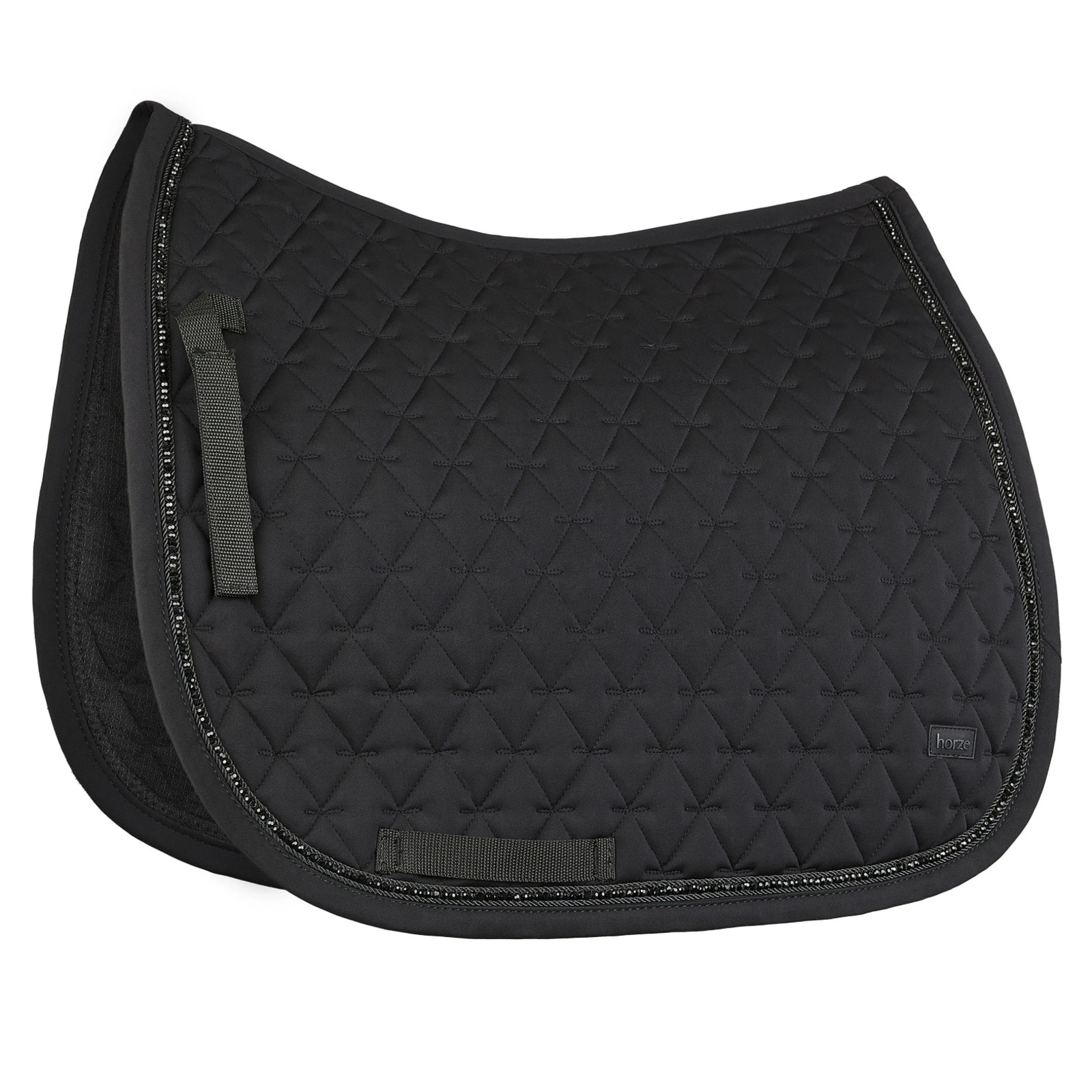 Horze Noir Pearl Corded Dressage Saddle Pad - Black 3 Horze Noir Pearl Corded Dressage Saddle Pad - Black