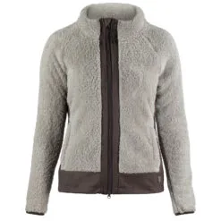 Horze Deanne Womens Softshell Fleece Jacket - Feather Gray/Bracken