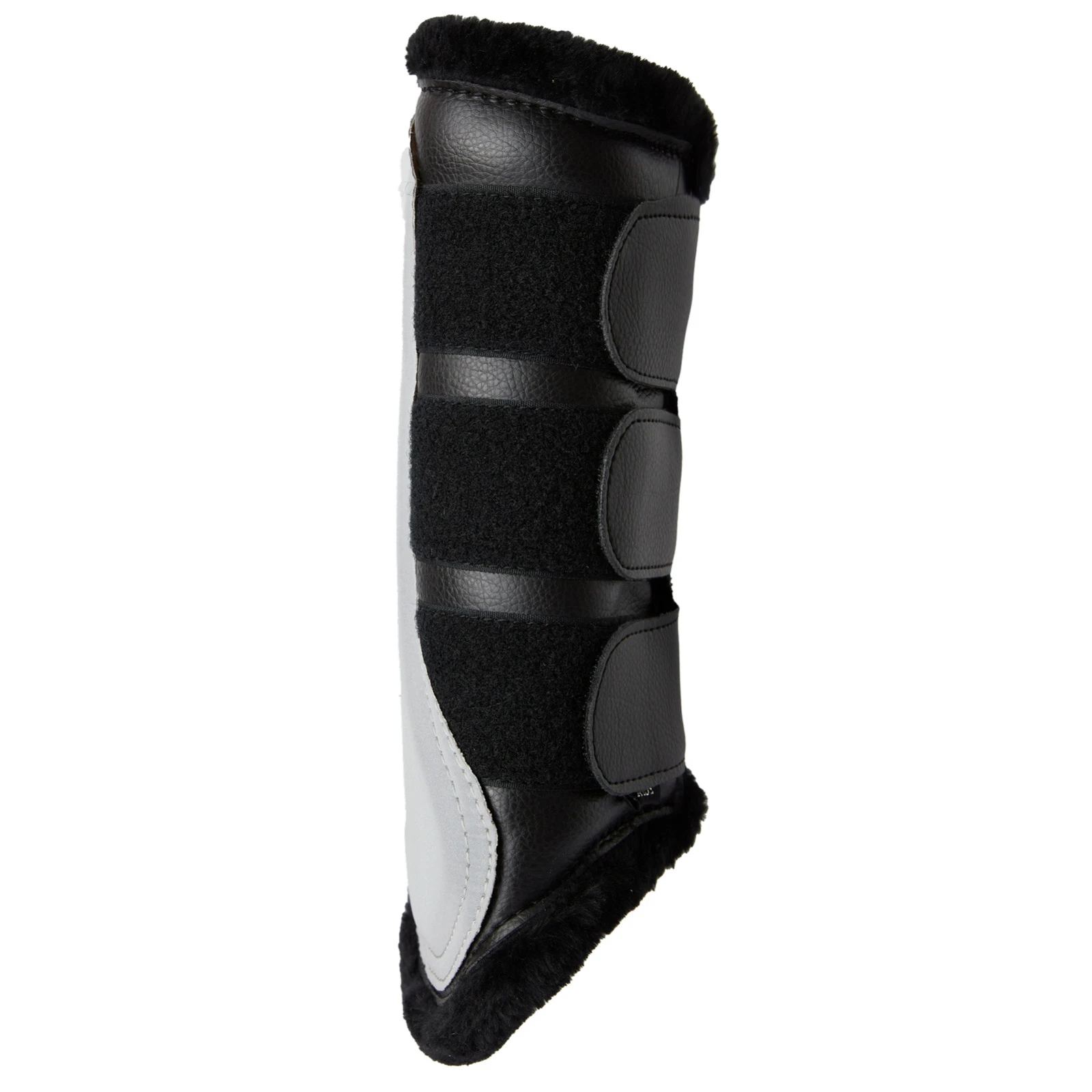 Horze Luminox Reflective Brushing Boots - Black 4 Horze Luminox Reflective Brushing Boots - Black - Image 2