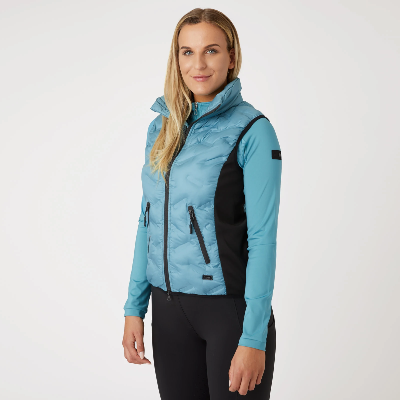 Horze Shelly Womens Light Padded Vest - Arctic Blue 4 Horze Shelly Womens Light Padded Vest - Arctic Blue - Image 2