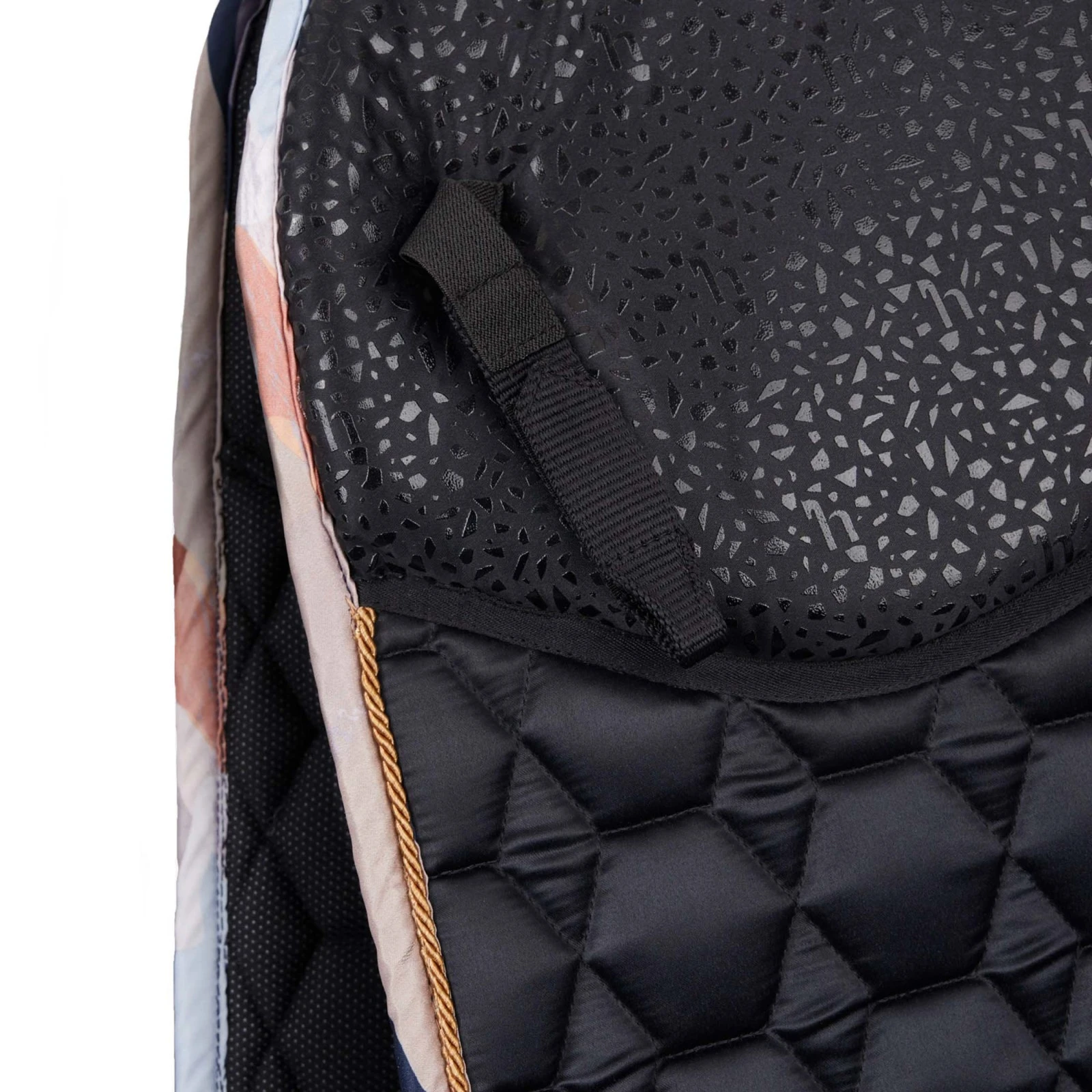 Horze Terrazzo Grip Tech Dressage Saddle Pad - Dark Navy 4 Horze Terrazzo Grip Tech Dressage Saddle Pad - Dark Navy - Image 2