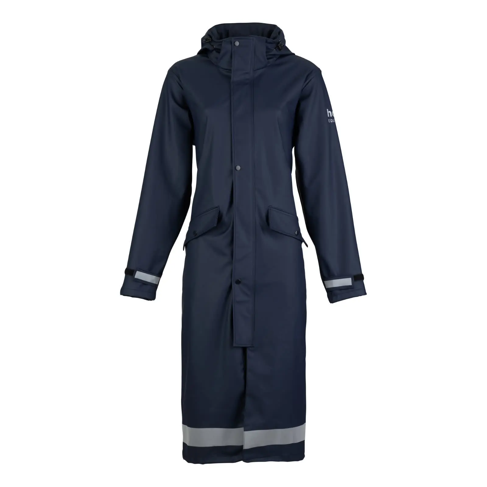 Horze Hazel Long Raincoat - Dark Navy 5 Horze Hazel Long Raincoat - Dark Navy - Image 3