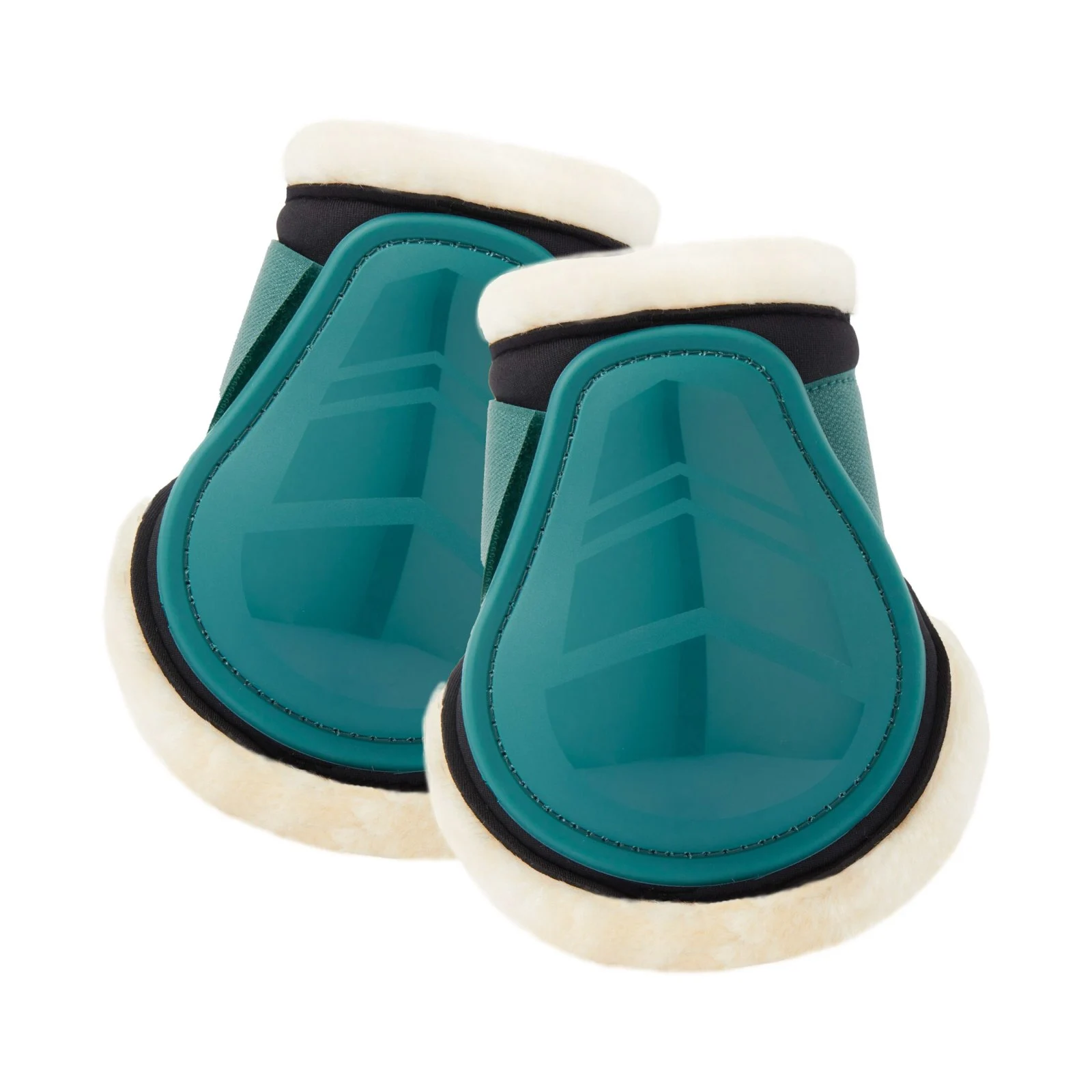 Horze Caliber Fleece Hind Fetlock Boots - Storm Green 3 Horze Caliber Fleece Hind Fetlock Boots - Storm Green