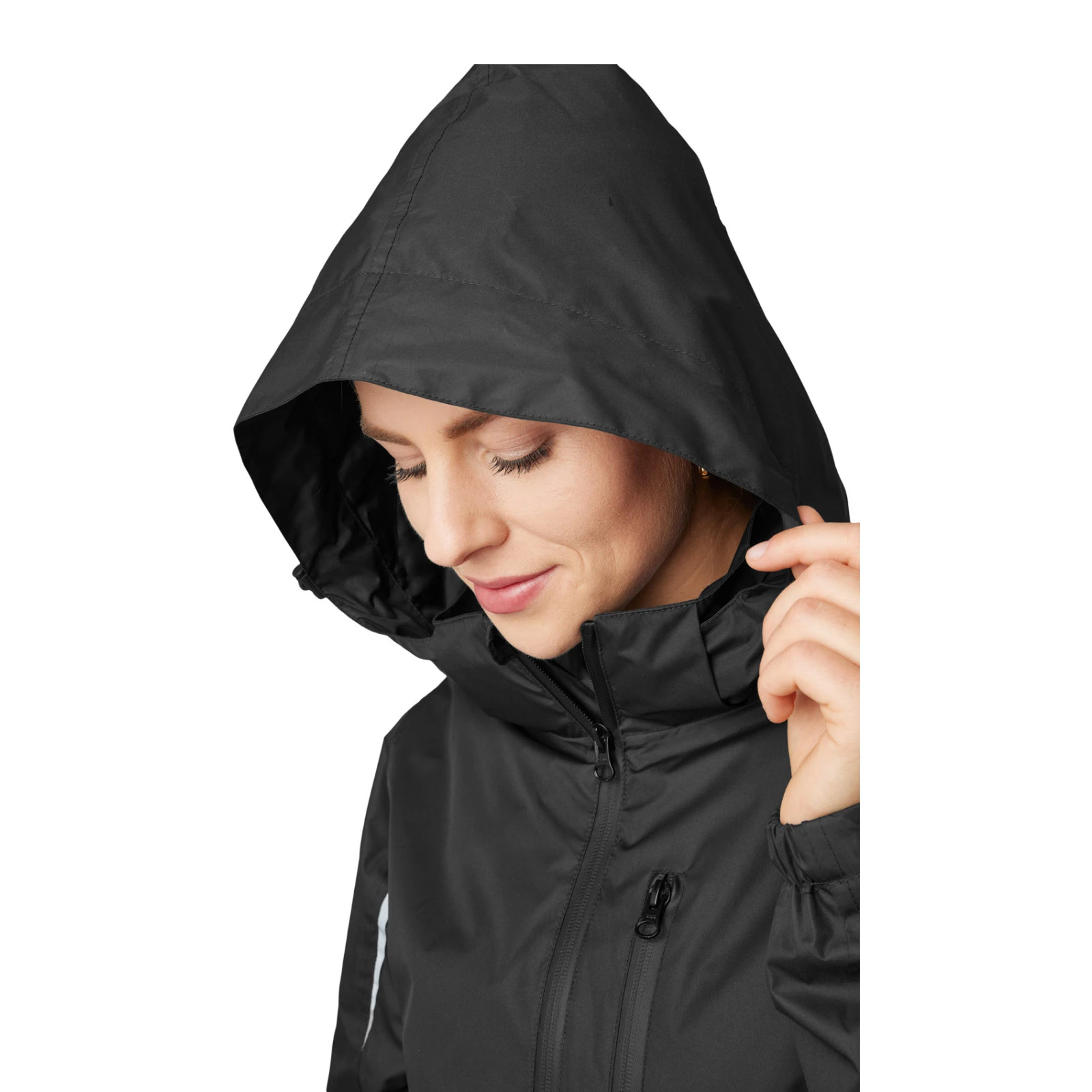 Horze Alexis Womens Waterproof Shell Jacket - Caviar Black 6 Horze Alexis Womens Waterproof Shell Jacket - Caviar Black - Image 4