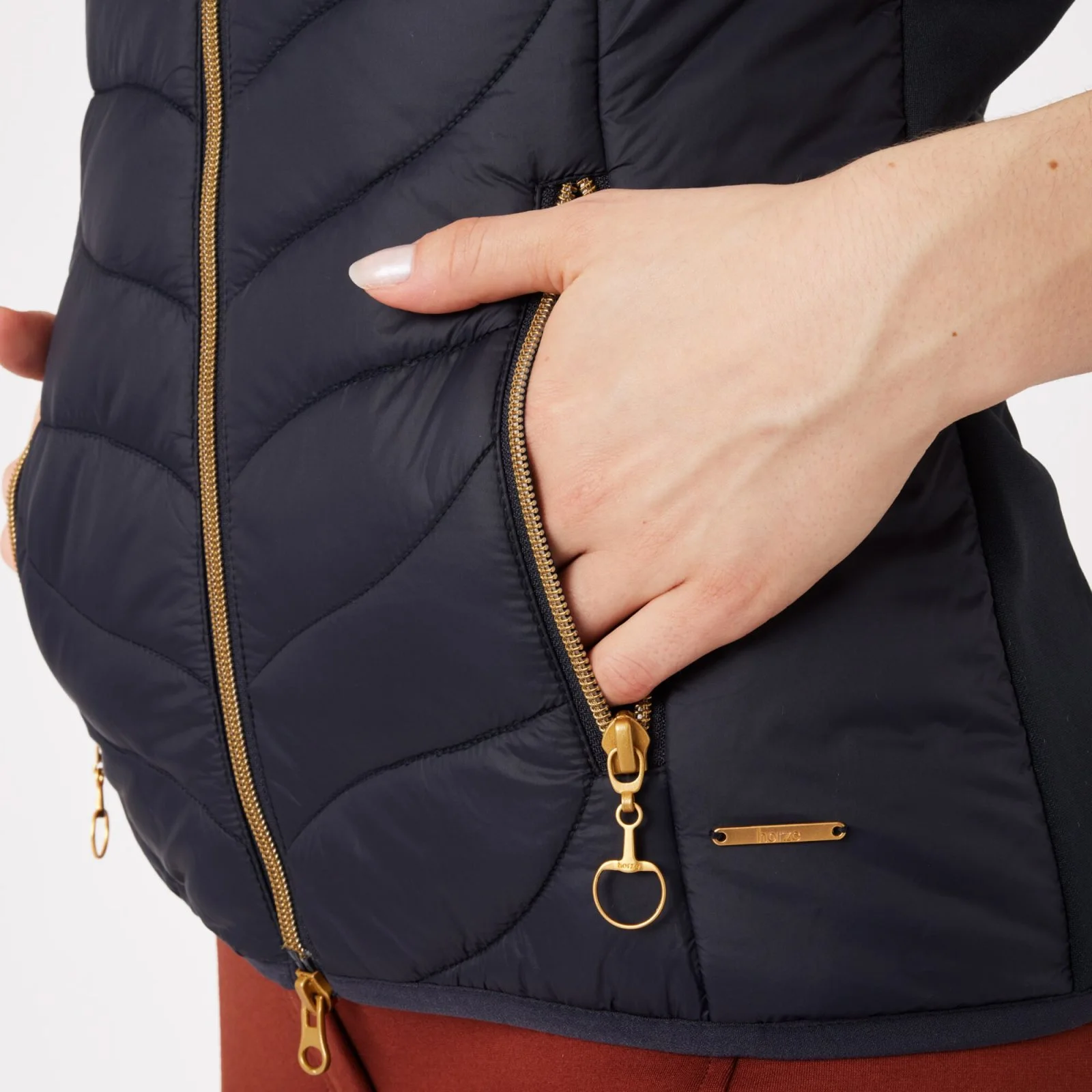 Horze Shannon Womens Light Padded Vest - Dark Navy 4 Horze Shannon Womens Light Padded Vest - Dark Navy - Image 2