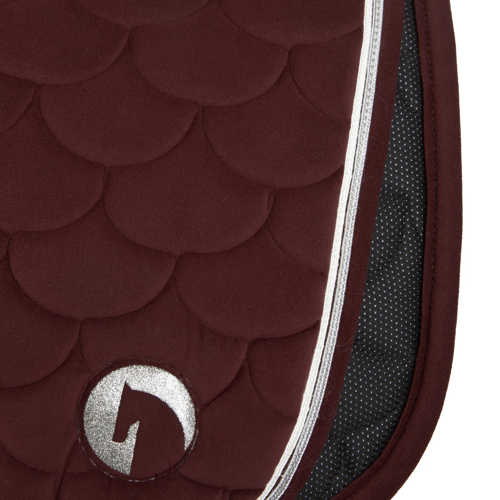 Horze Geneva Dressage Saddle Pad - Merlot 4 Horze Geneva Dressage Saddle Pad - Merlot - Image 2