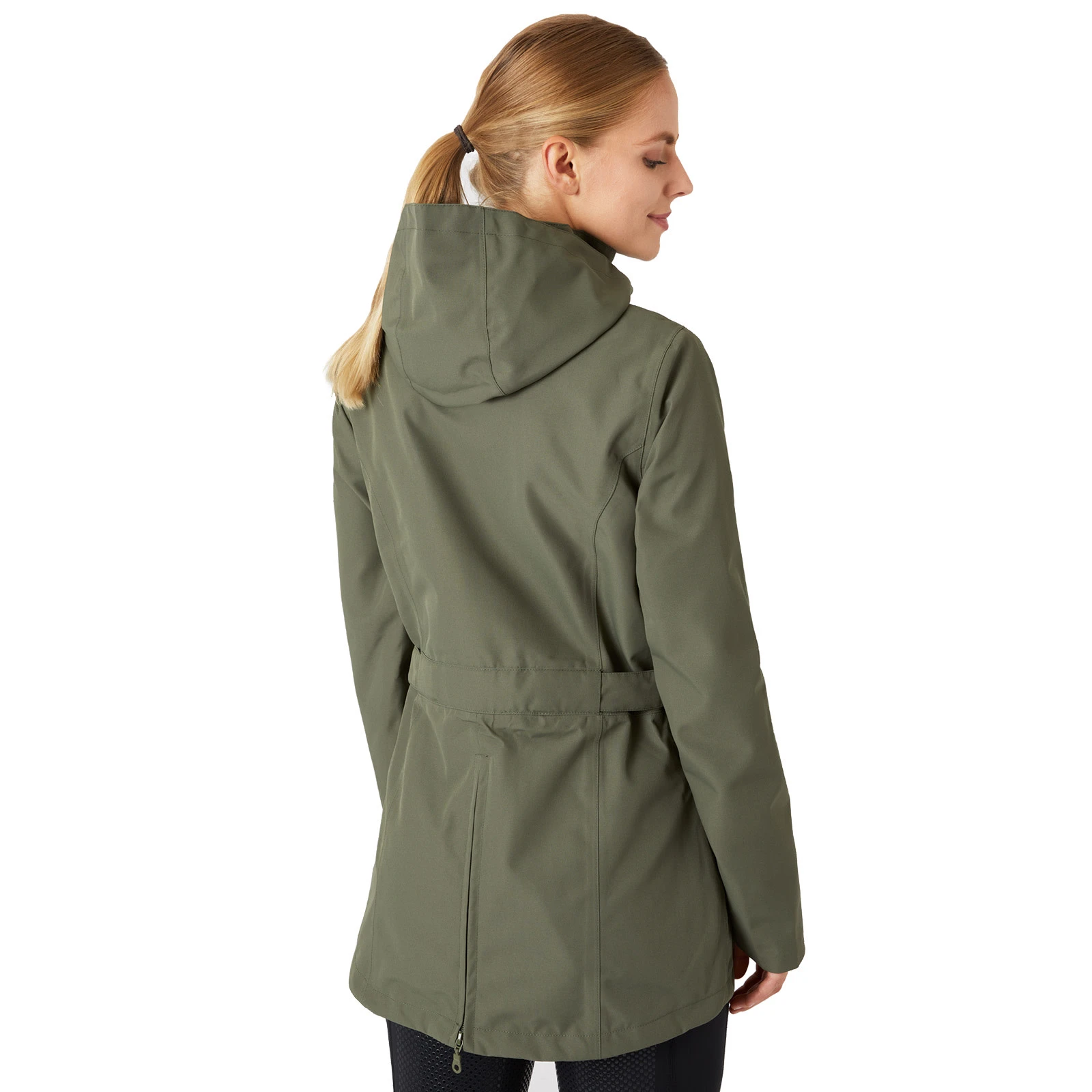 Horze Jadine Womens Waterproof Shell Jacket - Beetle Green 5 Horze Jadine Womens Waterproof Shell Jacket - Beetle Green - Image 3