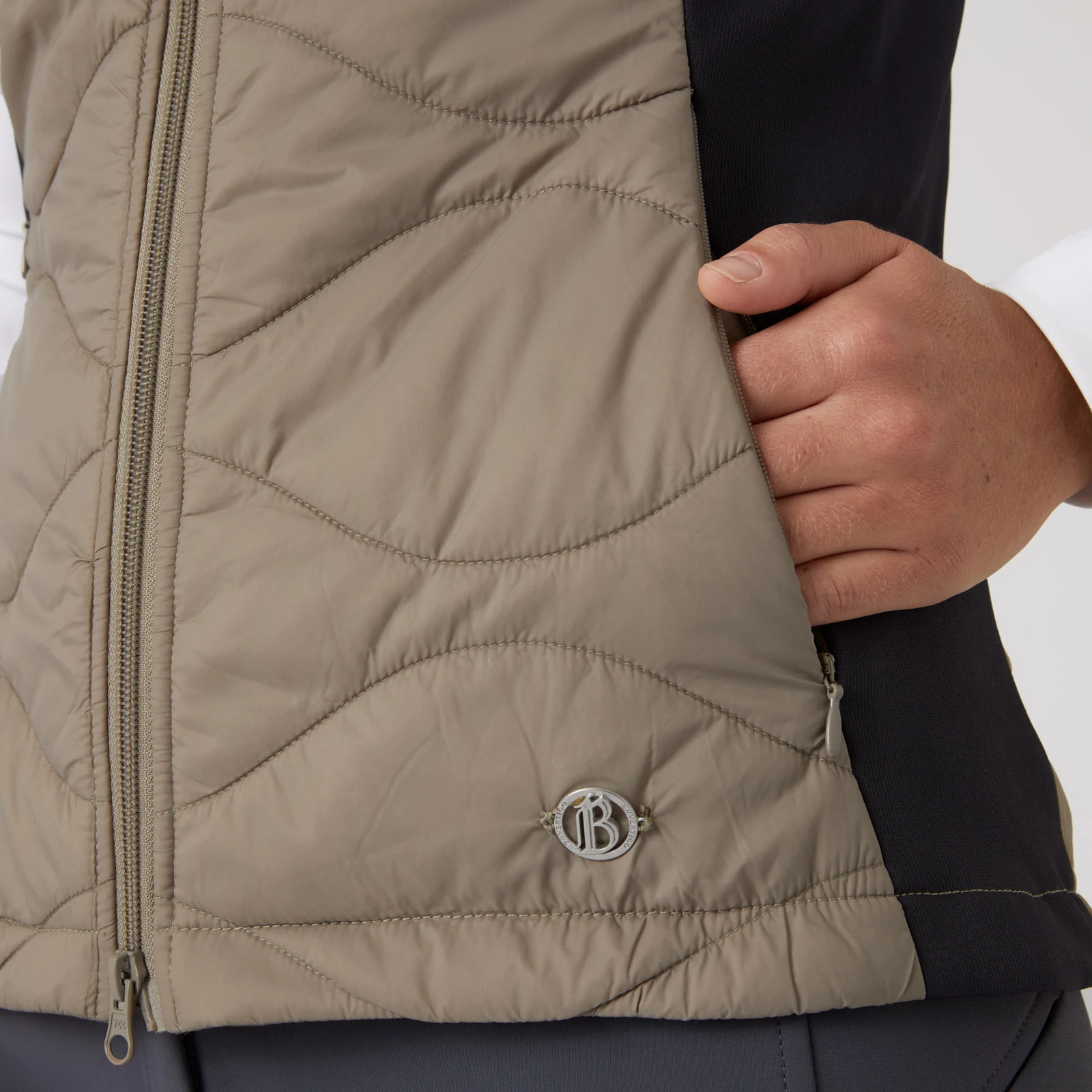 B Vertigo Belle Womens Hybrid Vest - Weathered Teak/Dark Navy 4 B Vertigo Belle Womens Hybrid Vest - Weathered Teak/Dark Navy - Image 2