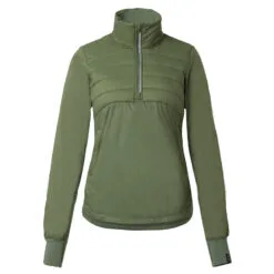 Horze Annika Womens Fleece Lined Pullover Jacket - Olivine Green