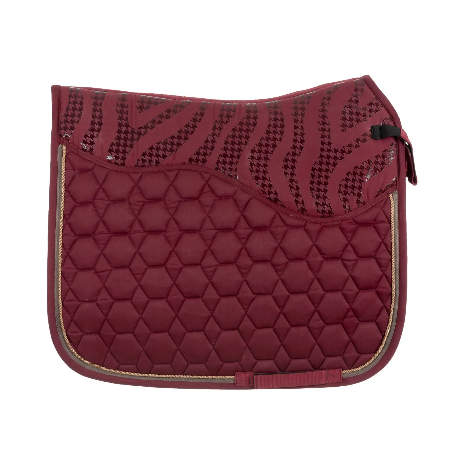 Horze Kenya Anti Slip Dressage Saddle Pad - Rhubarb Dark Red 5 Horze Kenya Anti Slip Dressage Saddle Pad - Rhubarb Dark Red - Image 3