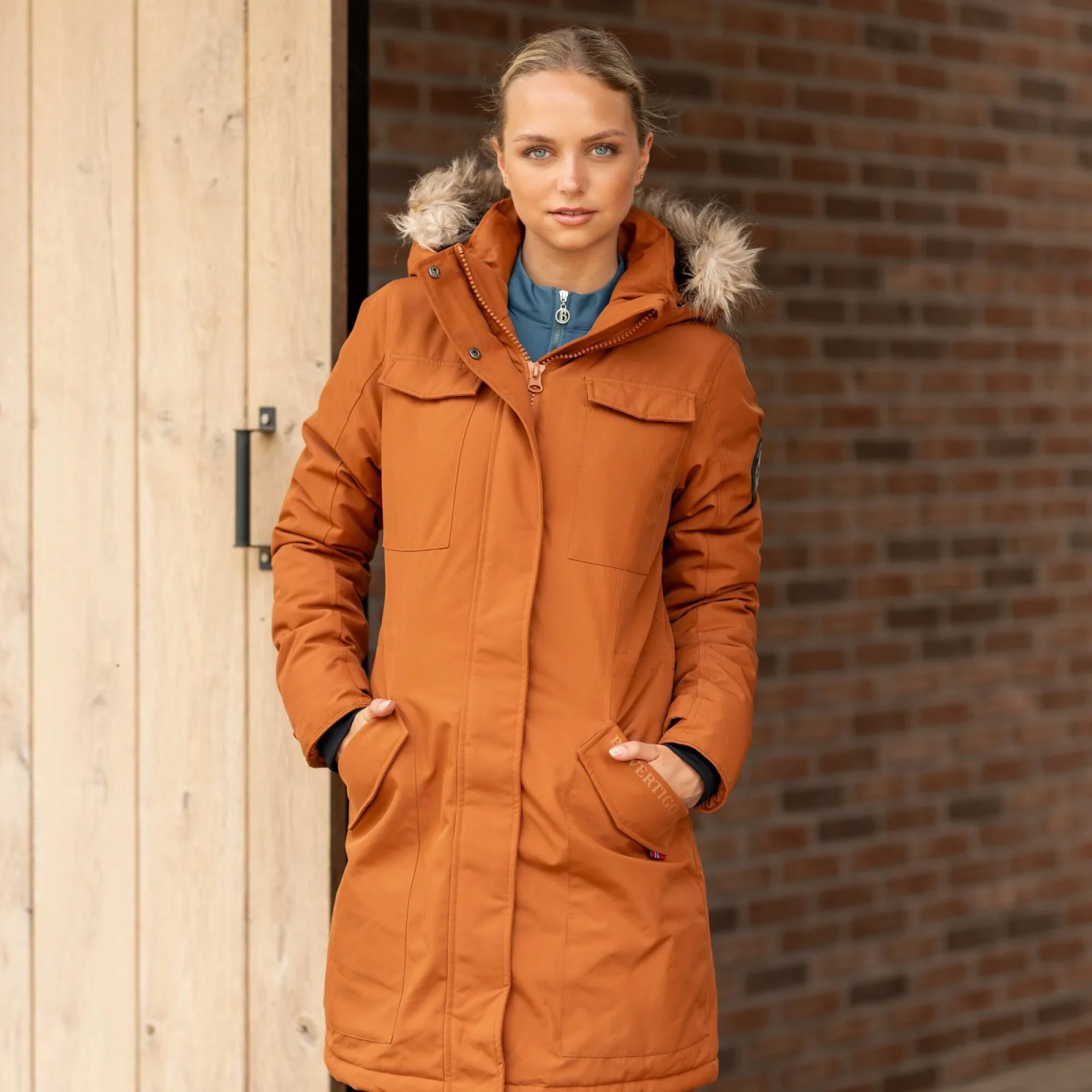 B Vertigo Gwen Womens Parka Riding Jacket - Leather Brown 5 B Vertigo Gwen Womens Parka Riding Jacket - Leather Brown - Image 3