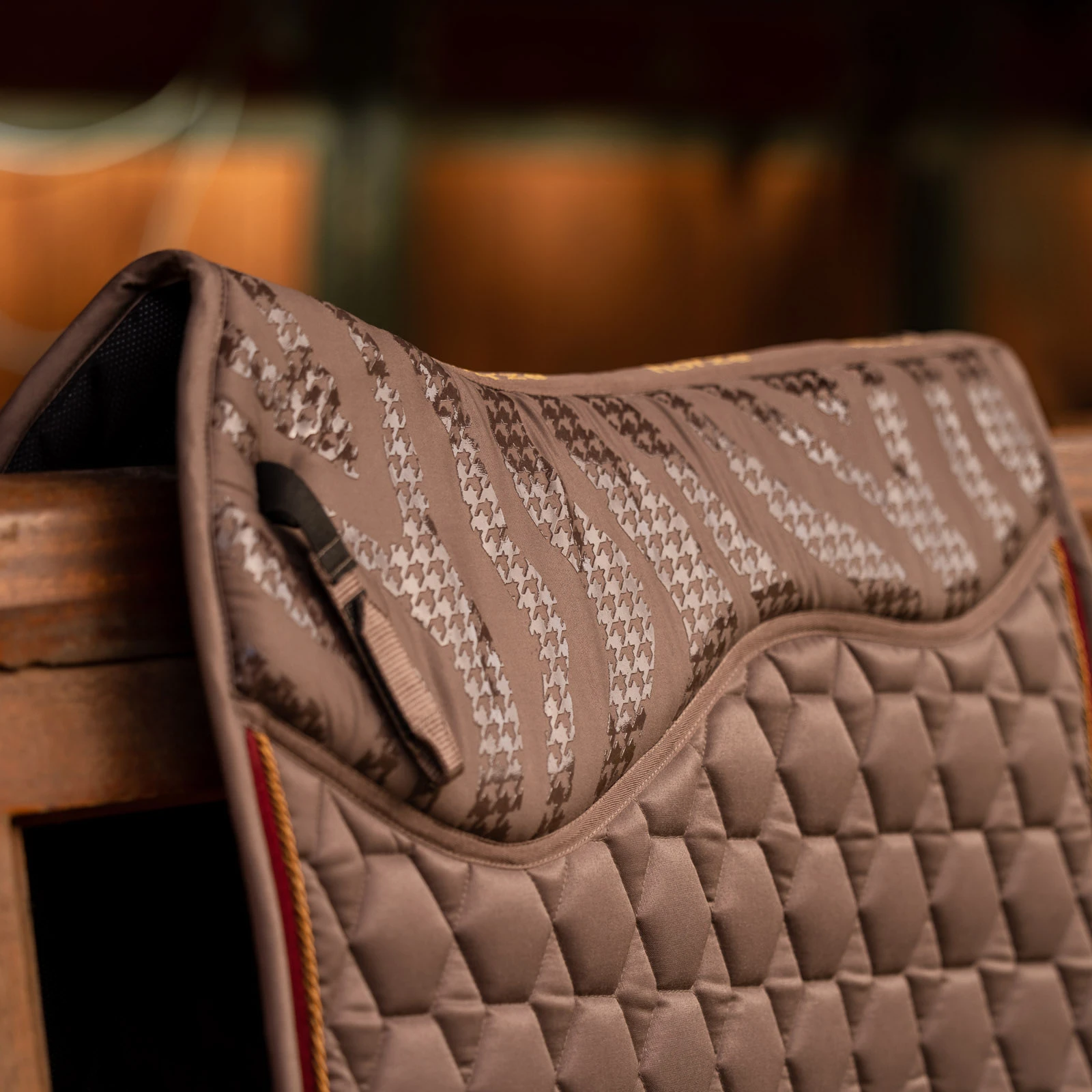 Horze Kenya Anti Slip Dressage Saddle Pad - Iron Grey Brown 4 Horze Kenya Anti Slip Dressage Saddle Pad - Iron Grey Brown - Image 2