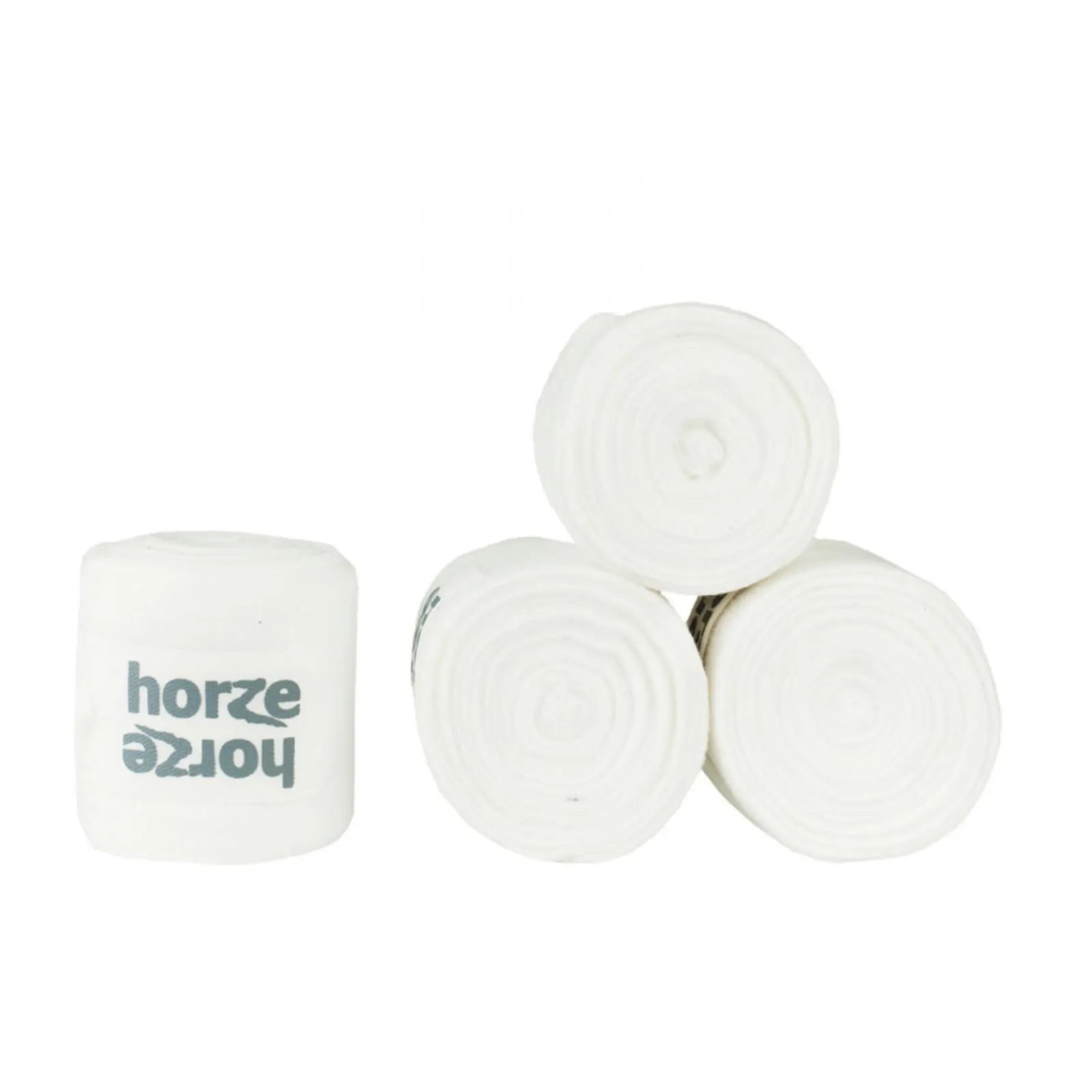Horze Embrace Fleece Bandages - 4 Pack - White 4 Horze Embrace Fleece Bandages - 4 Pack - White - Image 2