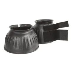 Horze FinnTack Ribbed Bell Boots - Black