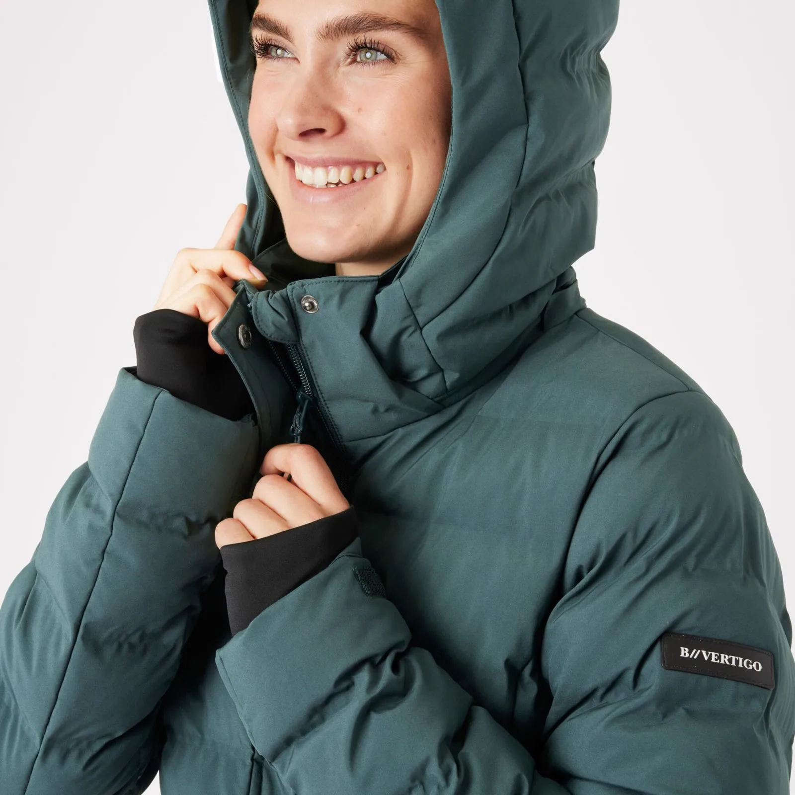 B Vertigo Celeste Womens Waterproof Parka Jacket - Jungle Green 4 B Vertigo Celeste Womens Waterproof Parka Jacket - Jungle Green - Image 2