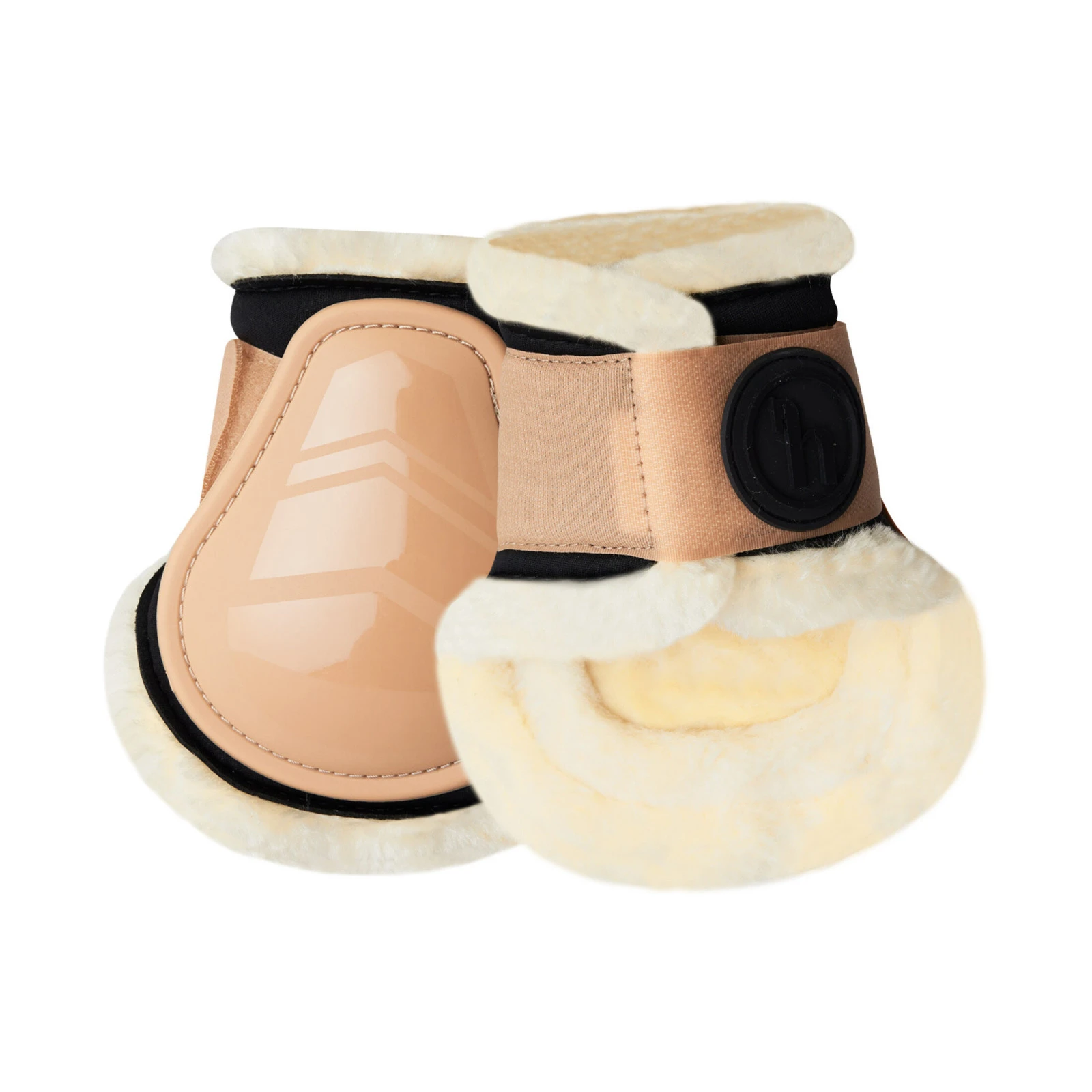 Horze Caliber Fleece Hind Fetlock Boots - Black 9 Horze Caliber Fleece Hind Fetlock Boots - Black - Image 7