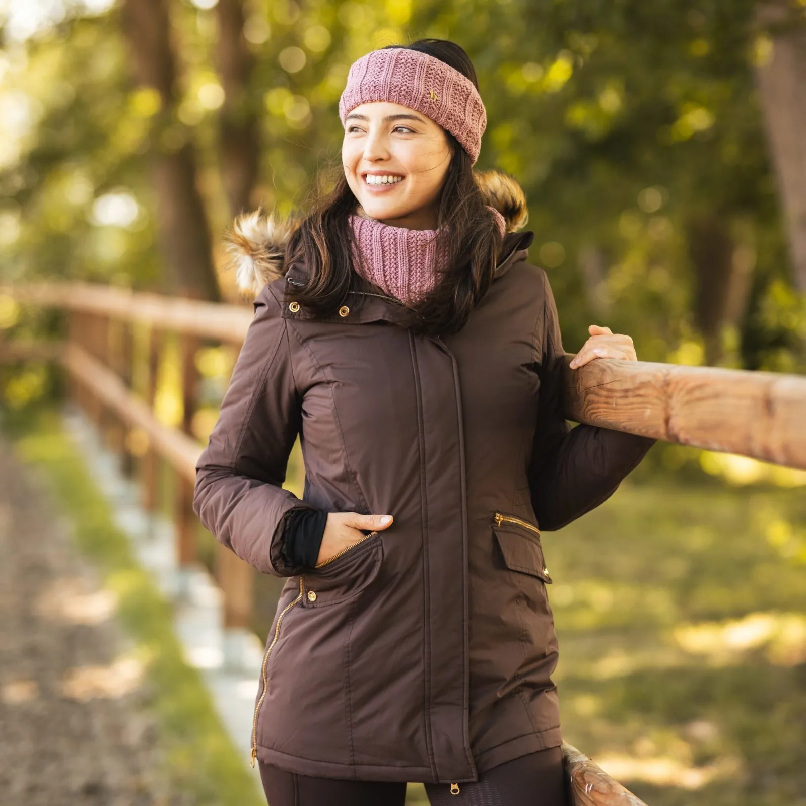 Horze Mikaela Womens Parka Winter Jacket - Chocolate Martini 5 Horze Mikaela Womens Parka Winter Jacket - Chocolate Martini - Image 3