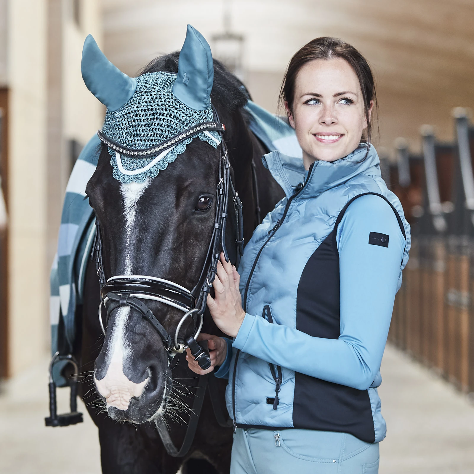 Horze Shelly Womens Light Padded Vest - Arctic Blue 5 Horze Shelly Womens Light Padded Vest - Arctic Blue - Image 3