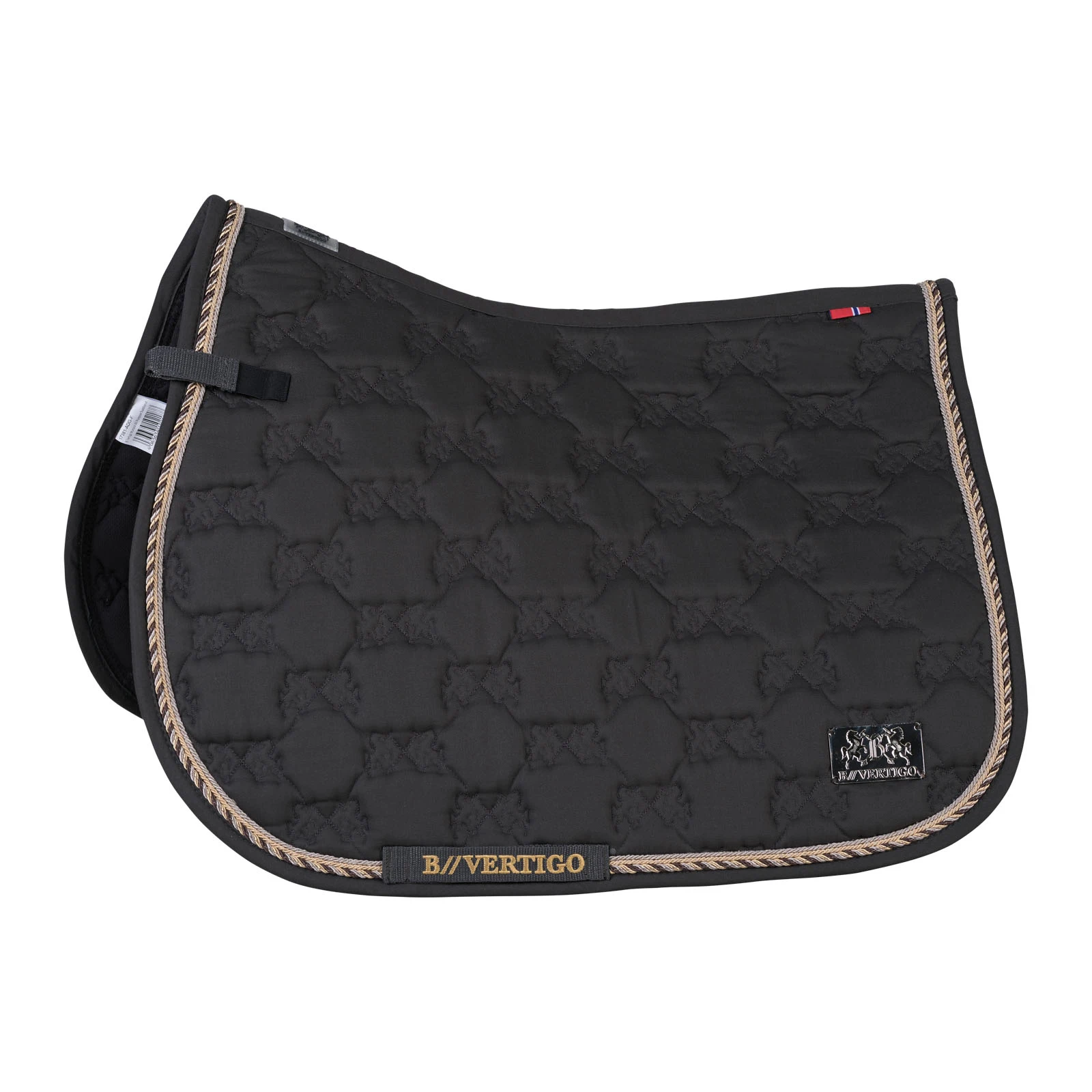 B Vertigo Monaco All Purpose Saddle Pad - Asphalt Dark Grey 3 B Vertigo Monaco All Purpose Saddle Pad - Asphalt Dark Grey