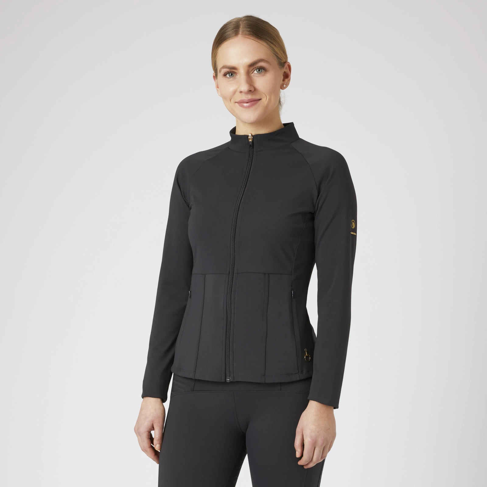 Horze Ciandra Womens UV Pro Technical Training Jacket - Charcoal Grey 5 Horze Ciandra Womens UV Pro Technical Training Jacket - Charcoal Grey - Image 3
