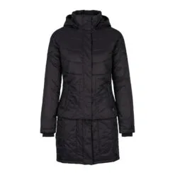 Horze Aurora Womens Padded Parka With Removable Hem - Black