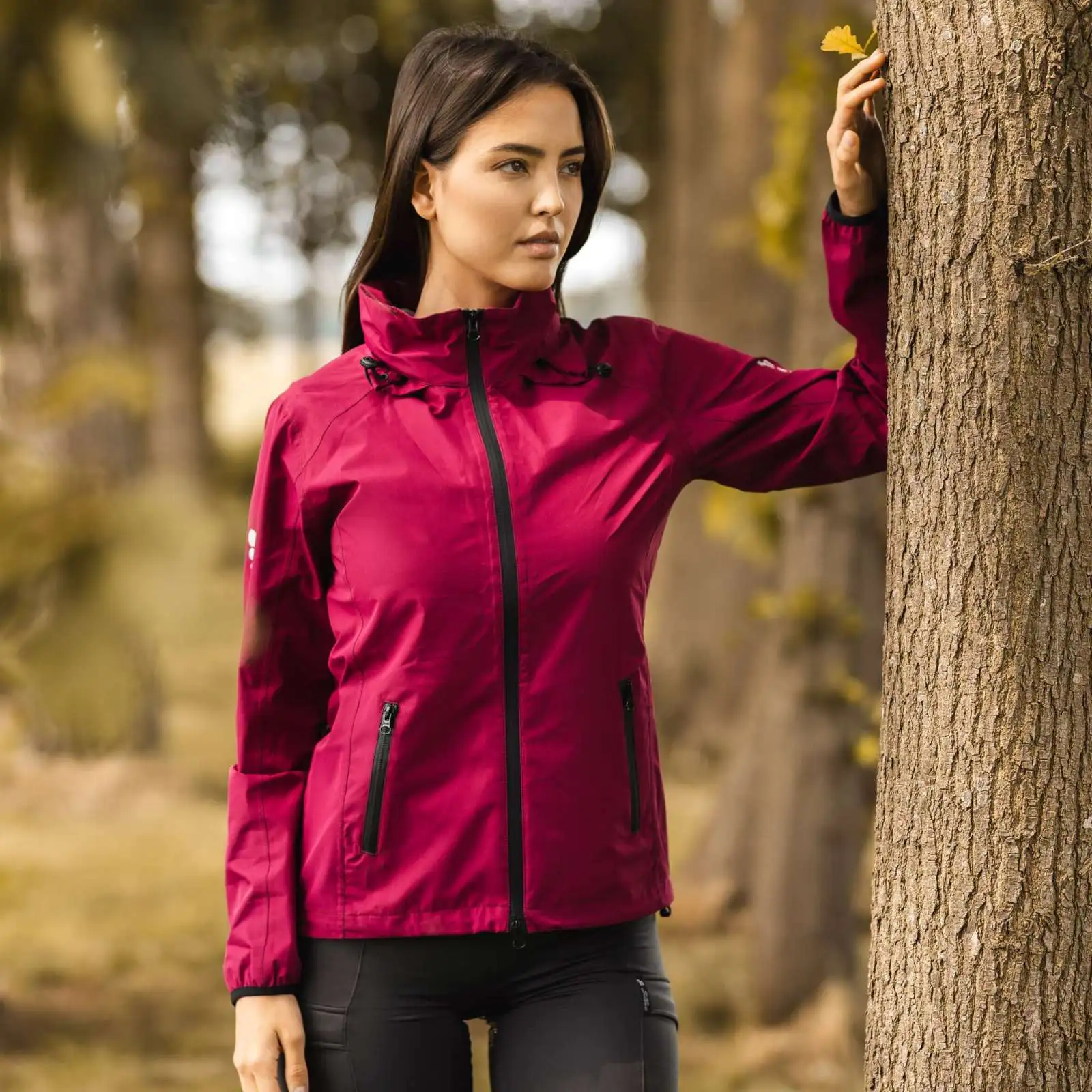 Horze Stella Waterproof Shell Jacket - Anemone Dark Pink 5 Horze Stella Waterproof Shell Jacket - Anemone Dark Pink - Image 3