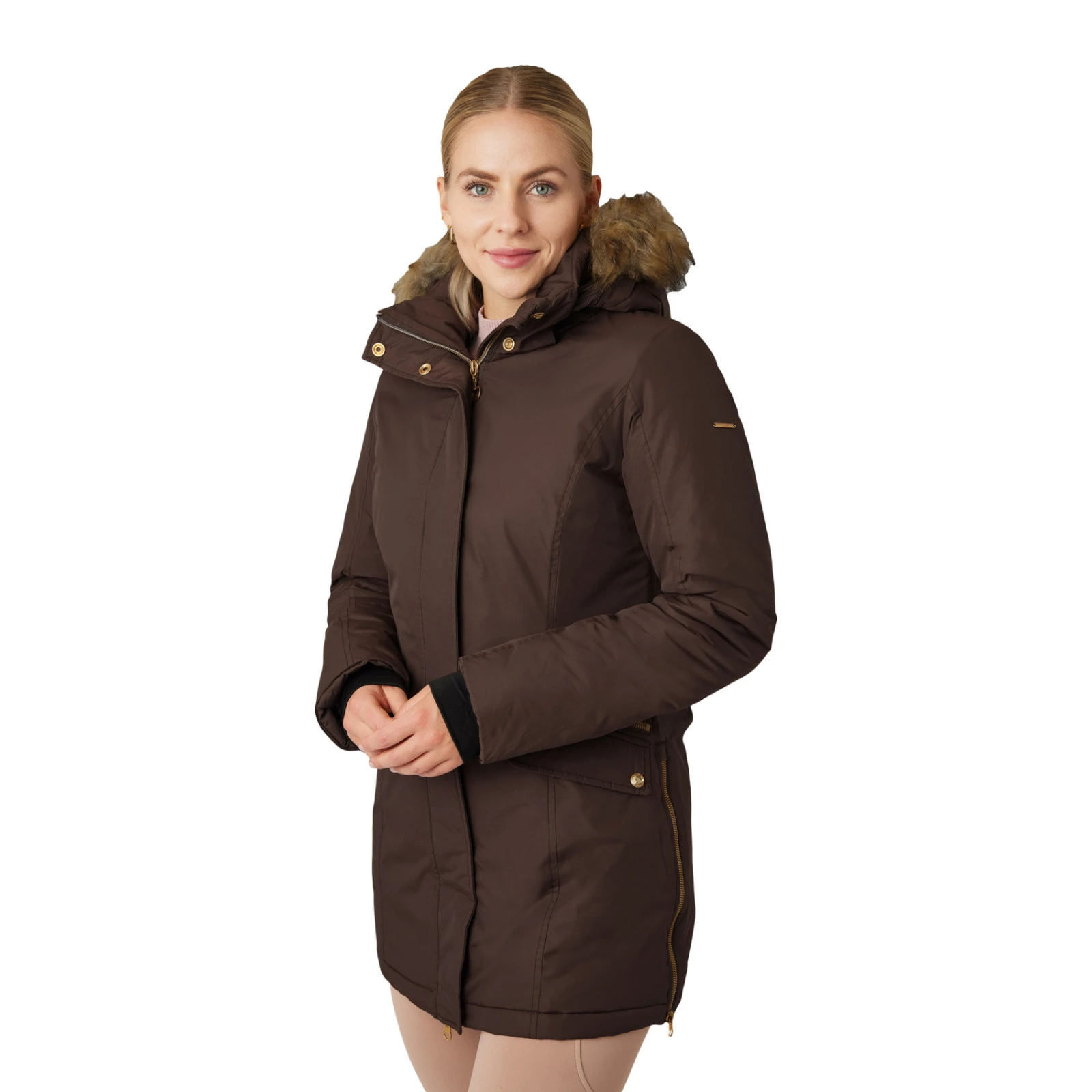 Horze Mikaela Womens Parka Winter Jacket - Chocolate Martini 9 Horze Mikaela Womens Parka Winter Jacket - Chocolate Martini - Image 7