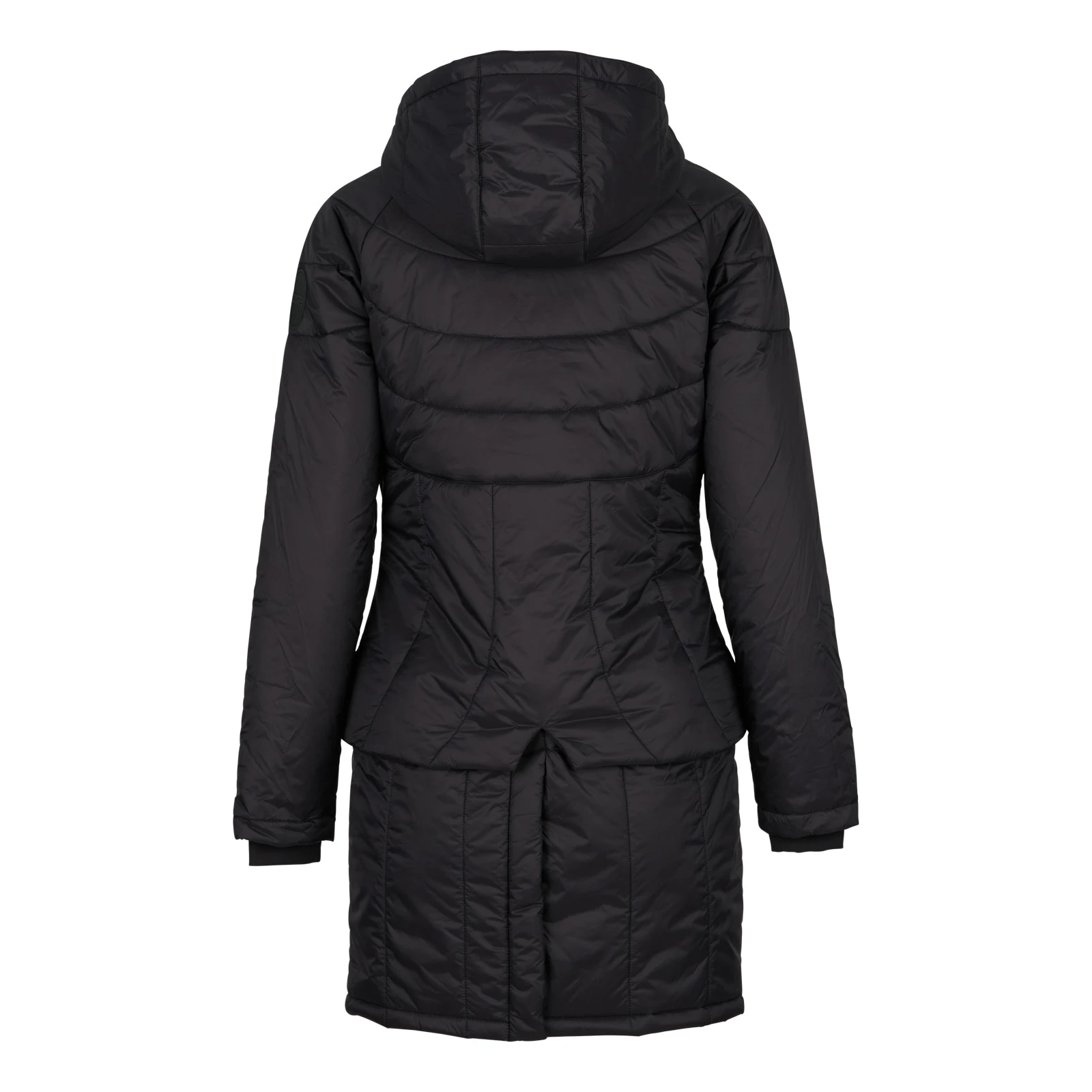 Horze Aurora Womens Padded Parka With Removable Hem - Black 5 Horze Aurora Womens Padded Parka With Removable Hem - Black - Image 3