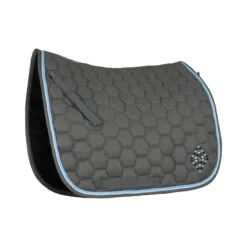 Horze Arizona Double Corded Dressage Saddle Pad - Smoked Pearl Grey