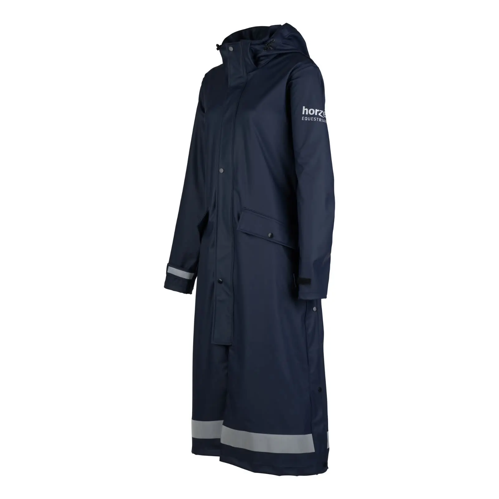 Horze Hazel Long Raincoat - Dark Navy 3 Horze Hazel Long Raincoat - Dark Navy