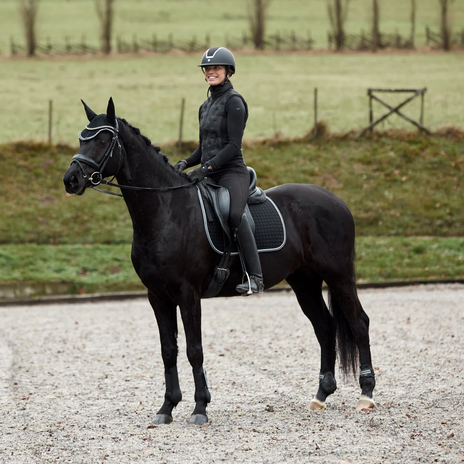 Horze Adepto Fetlock Boots - Black 5 Horze Adepto Fetlock Boots - Black - Image 3