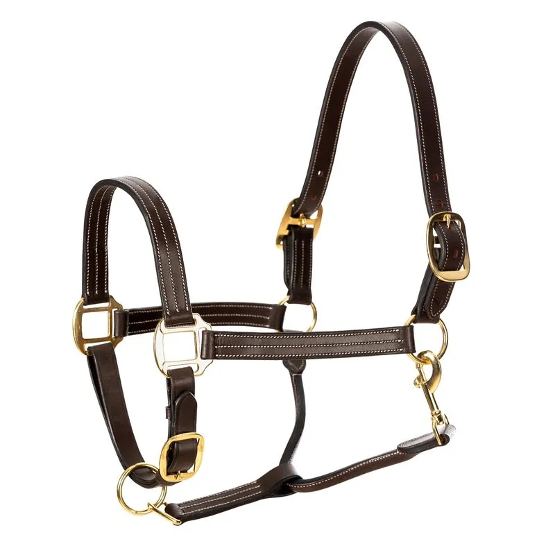 Equinavia Valkyrie Triple Stitched Leather Halter - Chocolate Brown 3 Equinavia Valkyrie Triple Stitched Leather Halter - Chocolate Brown