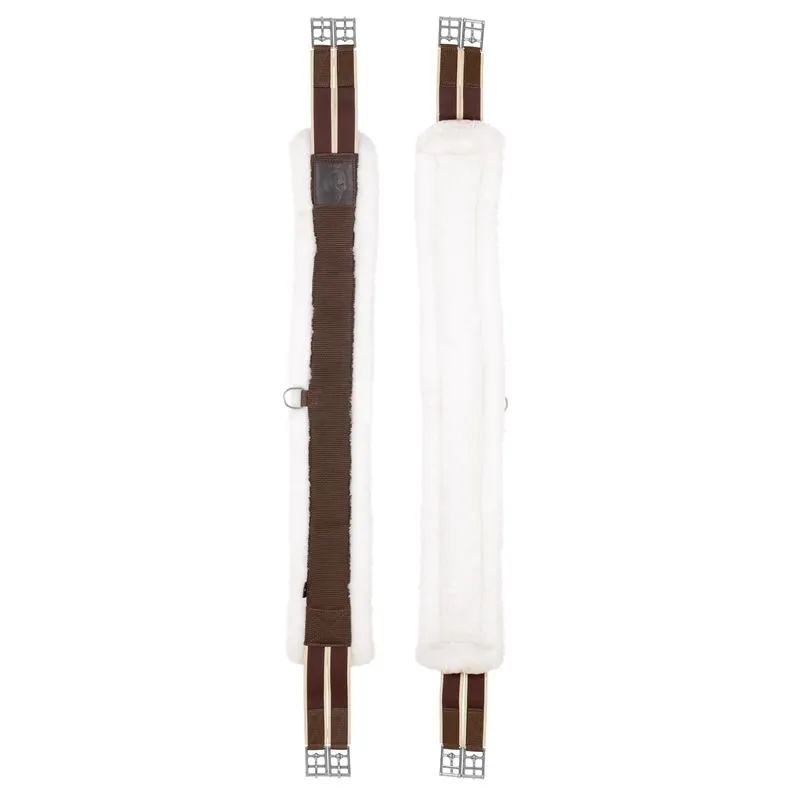 Equinavia Valkyrie Ultra Fleece Girth - Ivory White/Brown 3 Equinavia Valkyrie Ultra Fleece Girth - Ivory White/Brown