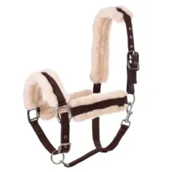 Equinavia Valkyrie Ultra Fleece Breakaway Halter - Brown/Ivory White