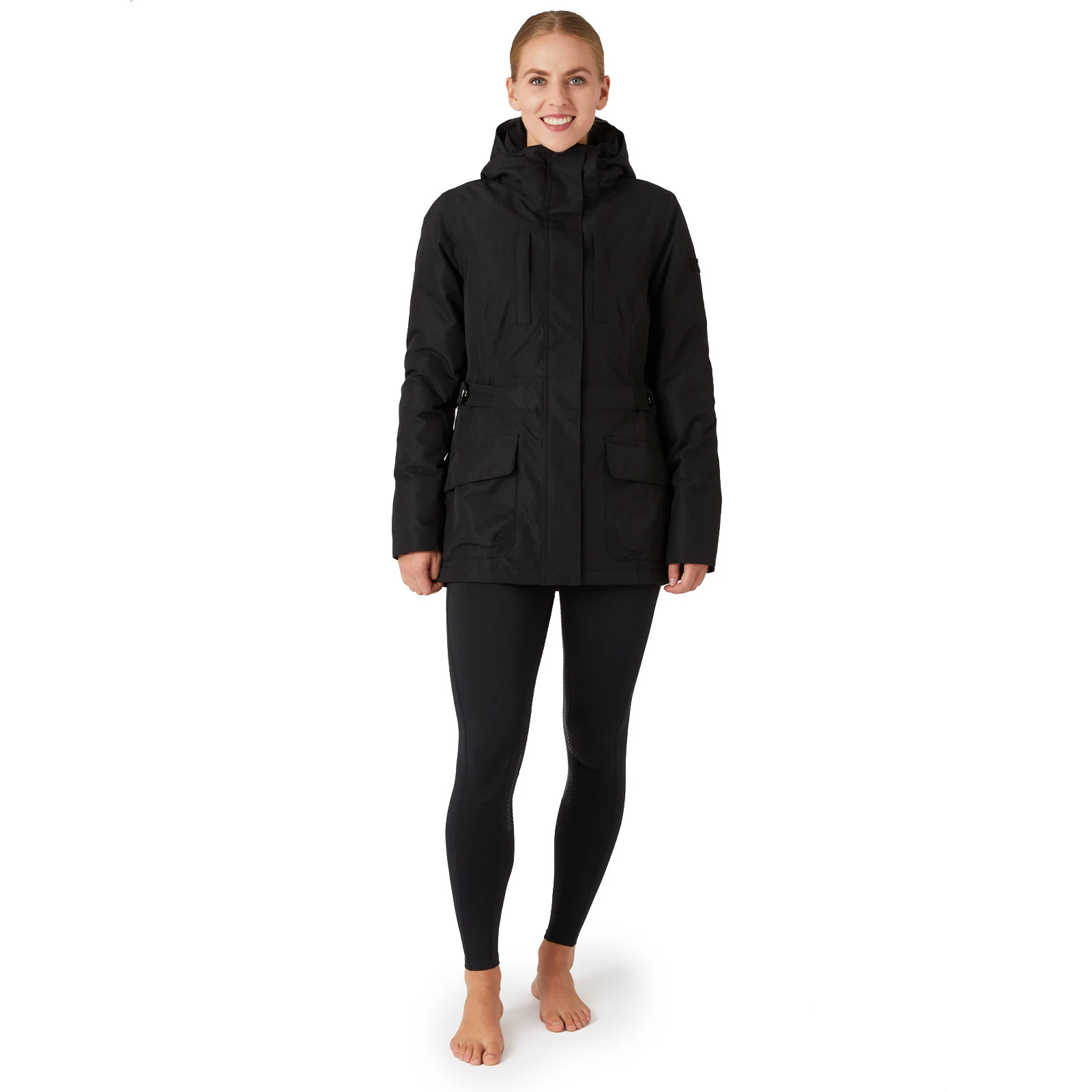 Horze Jadine Womens Winter Jacket - Black 9 Horze Jadine Womens Winter Jacket - Black - Image 7