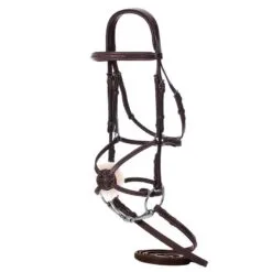 Equinavia Valkyrie Fancy Stitched Figure 8 Bridle W/Reins - Chocolate Brown