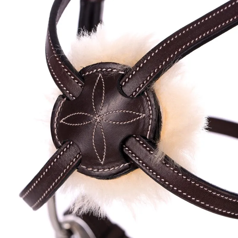 Equinavia Valkyrie Fancy Stitched Figure 8 Bridle W/Reins - Chocolate Brown 7 Equinavia Valkyrie Fancy Stitched Figure 8 Bridle W/Reins - Chocolate Brown - Image 5