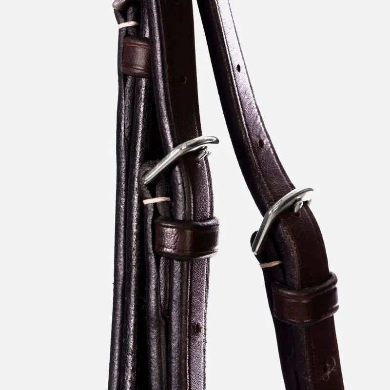 Equinavia Valkyrie Fancy Stitched Hunter Bridle W/Reins - Chocolate Brown 5 Equinavia Valkyrie Fancy Stitched Hunter Bridle W/Reins - Chocolate Brown - Image 3