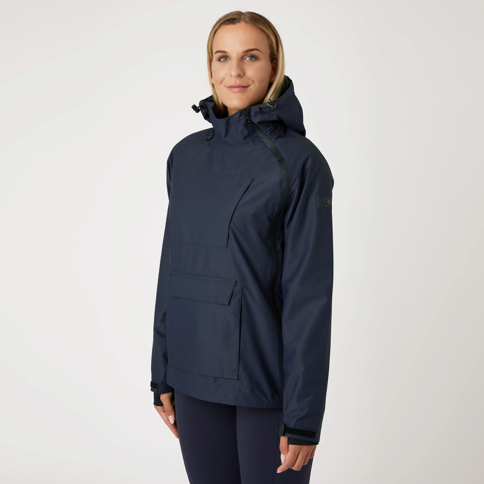 Horze Ayla Womens Waterproof Shell Riding Jacket - Dark Navy 5 Horze Ayla Womens Waterproof Shell Riding Jacket - Dark Navy - Image 3