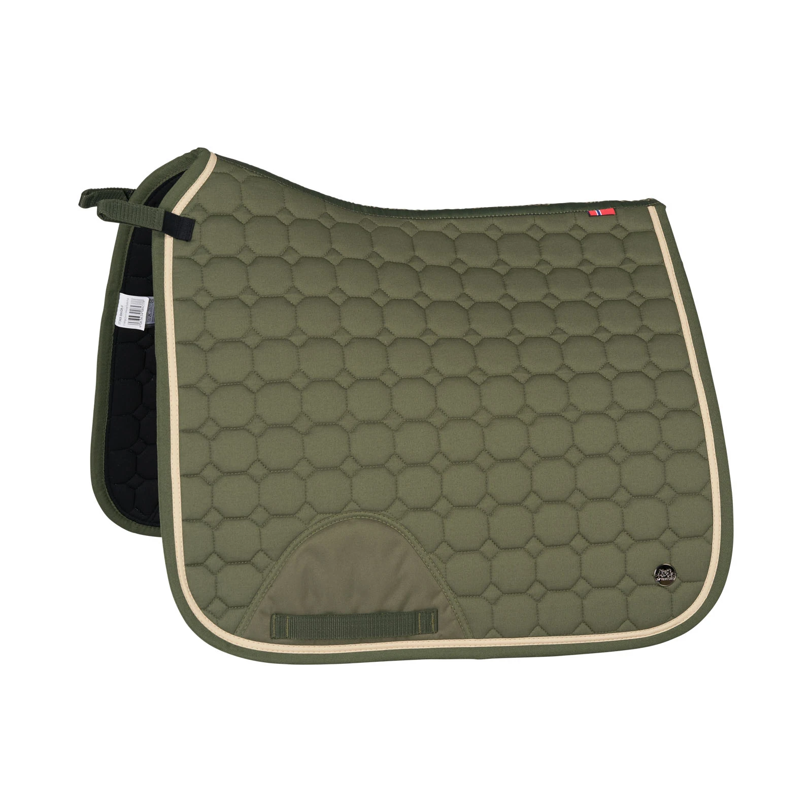 B Vertigo Zurich Dressage Saddle Pad - Beetle Khaki Green 3 B Vertigo Zurich Dressage Saddle Pad - Beetle Khaki Green