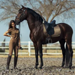 Horze Houston Comfort Fleece Dressage Saddle Pad - Bison Dark Brown -Equinavia Shop 5772366d 53f0 4b9e adcb 185eb237d84717410 BDBR 25a1a45d741776f02b94be13261fc2b92fa89c3f