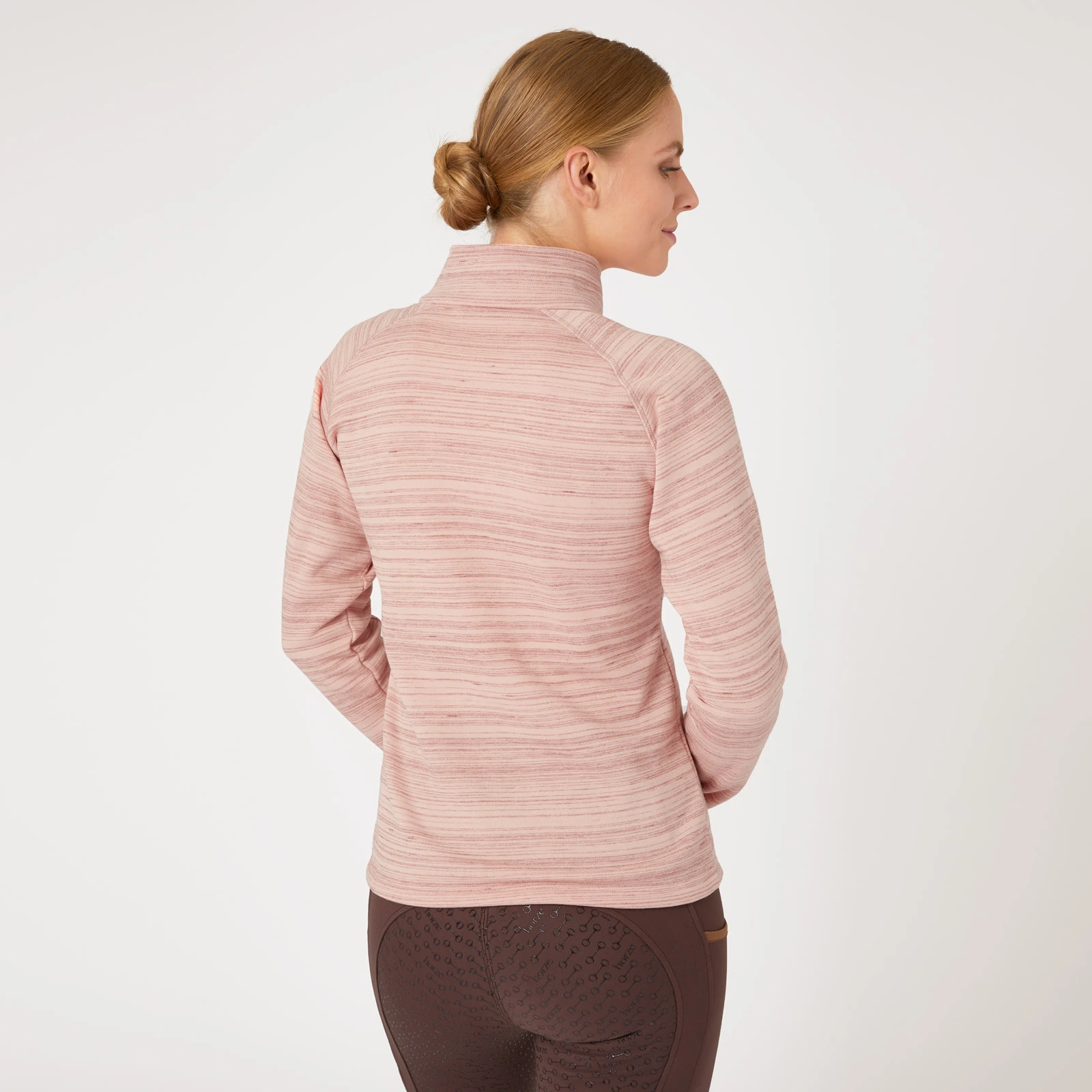 Horze Addison Womens Fleece Riding Jacket - Coral Pink 7 Horze Addison Womens Fleece Riding Jacket - Coral Pink - Image 5