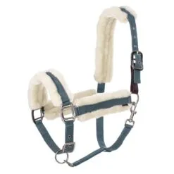 Equinavia Valkyrie Ultra Fleece Breakaway Halter - Mirage Blue/Ivory White
