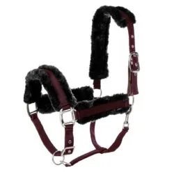 Equinavia Valkyrie Ultra Fleece Breakaway Halter - Wine Red/ Black