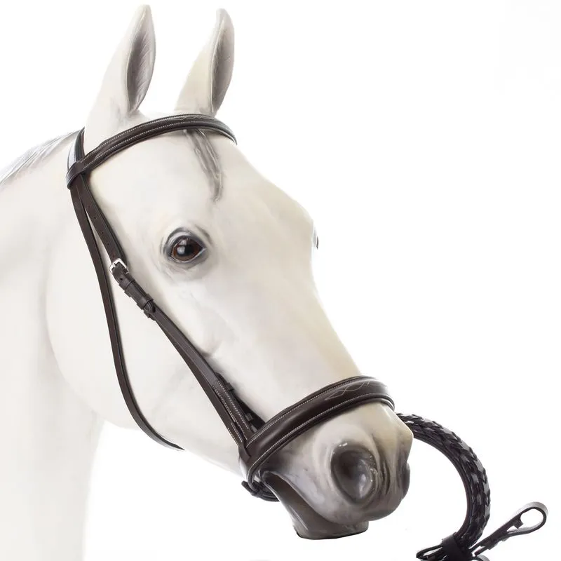 Equinavia Saga Wide Noseband Hunter Bridle With Reins - Chocolate Brown 4 Equinavia Saga Wide Noseband Hunter Bridle With Reins - Chocolate Brown - Image 2
