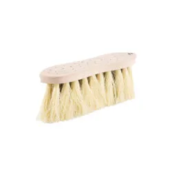 Horze Wood Back Firm Brush W/ Natural Mix Bristles -8 Cm - Natural